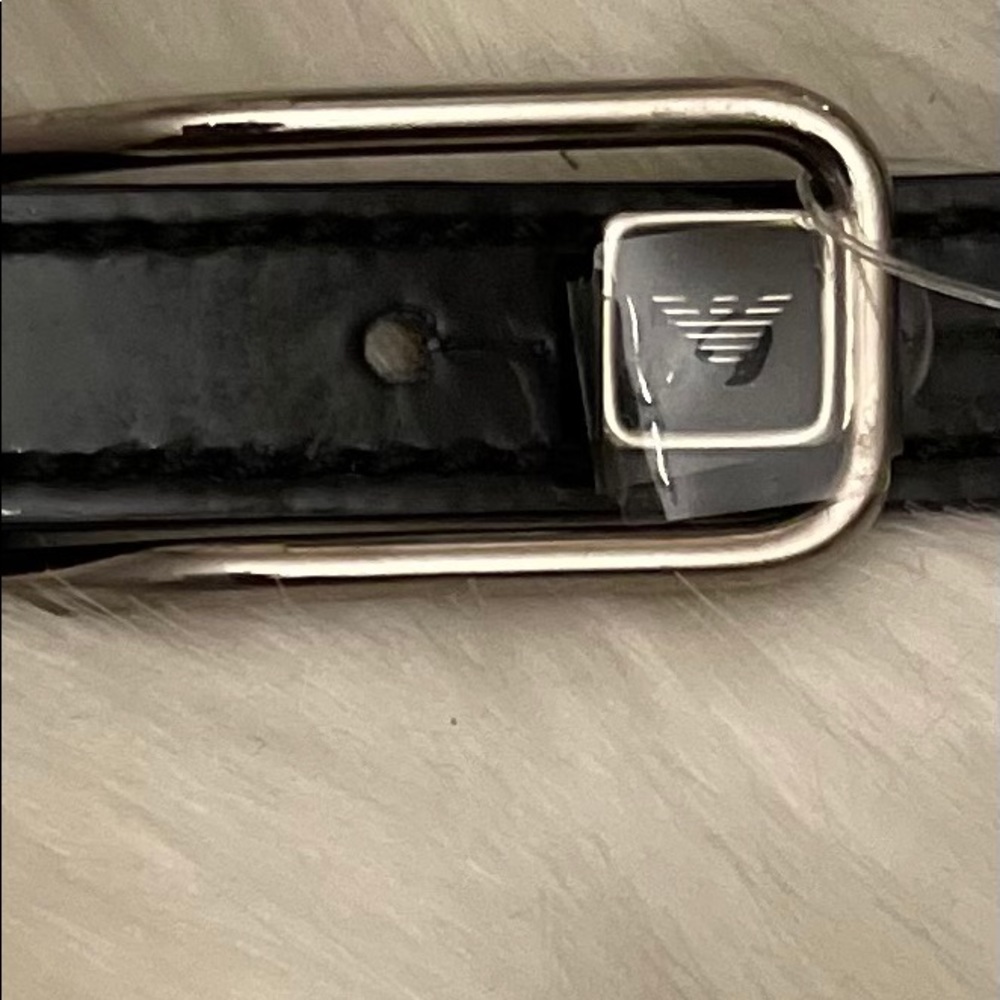Emporio Armani Patent Leather Double Strap Belt